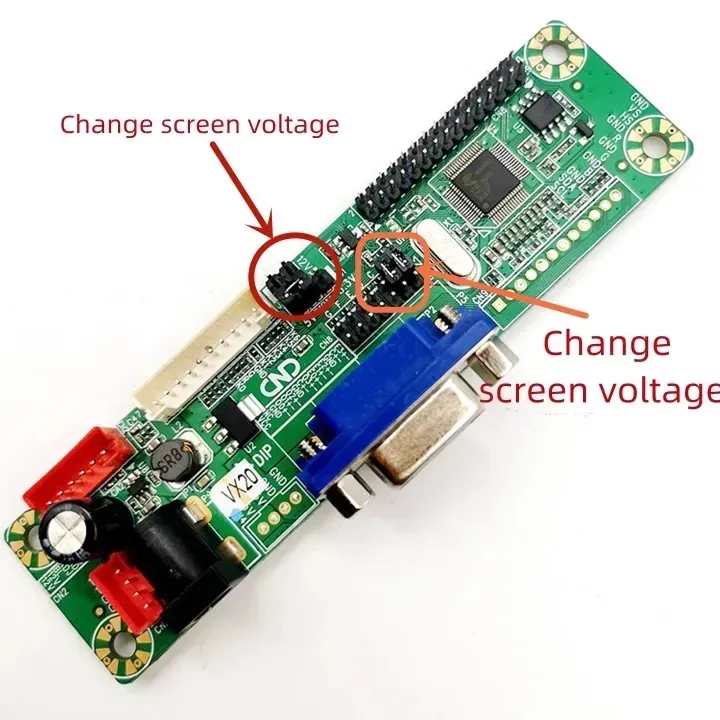 Laptop Display Monitor Combo Pack MT169 1ch 6bit 40 Pin 25mm LVDS 5 Key Manu Button Keypad Supply 12V 5A  Support VGA Input 40 Pin LVDs 1366x768 & 1024x600 Resolution